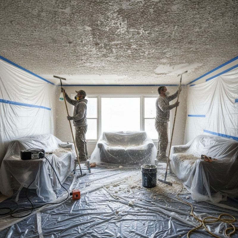 Knockdown Ceiling Removal in Denver County, CO