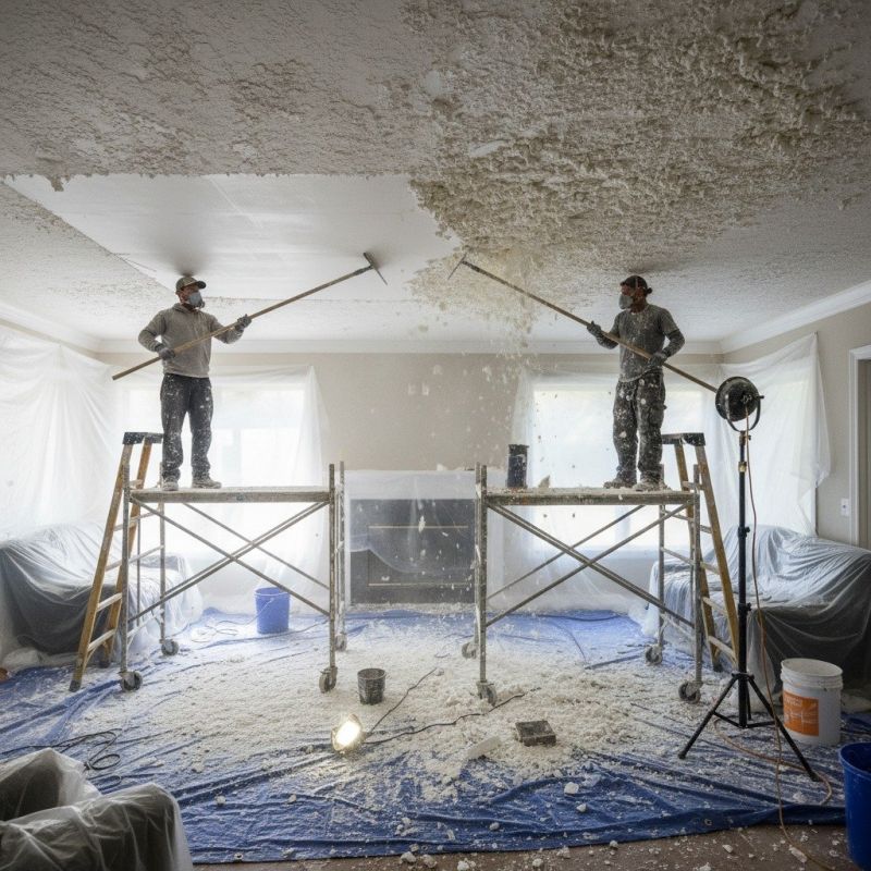 Knockdown Ceiling Removal in Longmont, CO